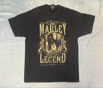ZION 밥 말리 프린트 티셔츠 L 블랙