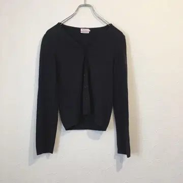 블랙 네이비 무지 깔끔 이탈리아제 가디건, 세련되고 고급스러운 숏 기장