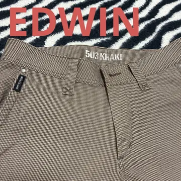 EDWIN503KHAKI 체크 무늬