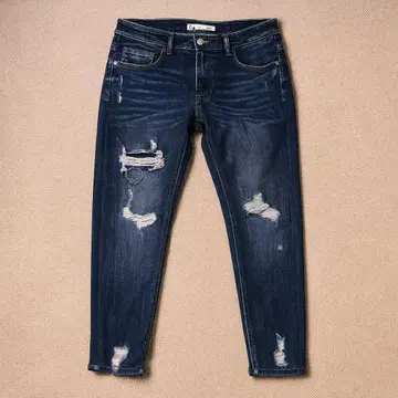 자라 데미지 데님 스키니 W32 2005 SKINNY RIPPED