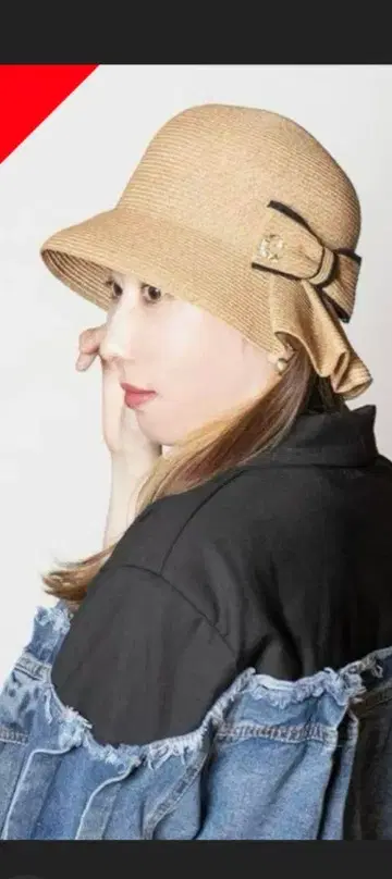 ca4la 카시라 스트로우 햇 밀짚모자 리본 포함 새상품급