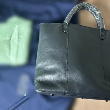 수염 백 네이비 가죽 토트백 가방 포함 가방