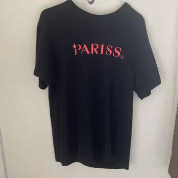 PARISS 로고 티셔츠 M 사이즈 블랙