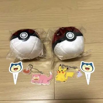 코메다 커피 포켓몬 몬스터볼 키링 야돈 피카츄 세트