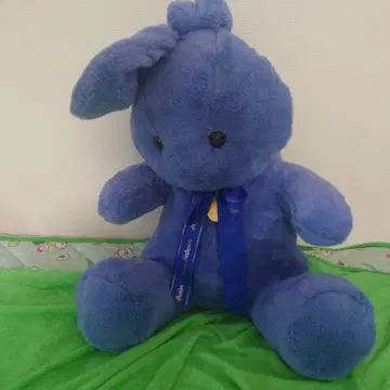 해피 벌스데이 베어 9월 블루 토끼 봉제 인형