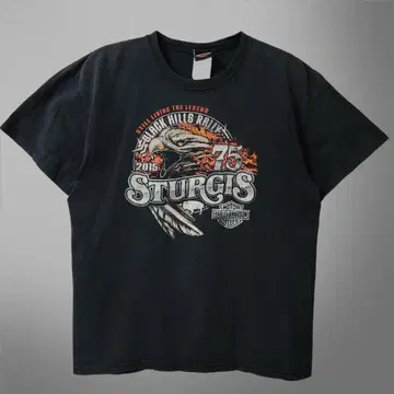 HARLEY DAVIDSON STURGIS 이글 티셔츠 블랙 XL