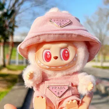 Labubu 봉제인형 옷 갈아입히기 핑크 2세트 17cm