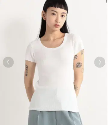 EDITION 나일론 레이온 링거 T셔츠