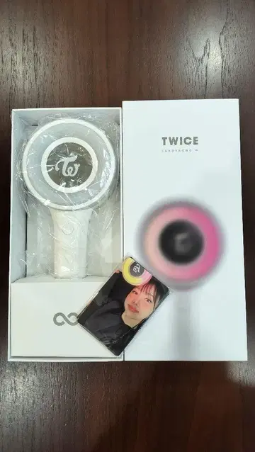 TWICE 응원봉 화이트 멤버 카드 포함