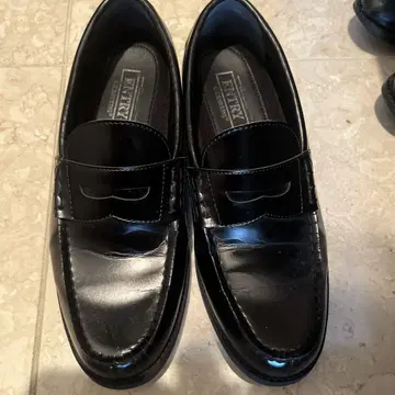 블랙 로퍼 합성 피혁