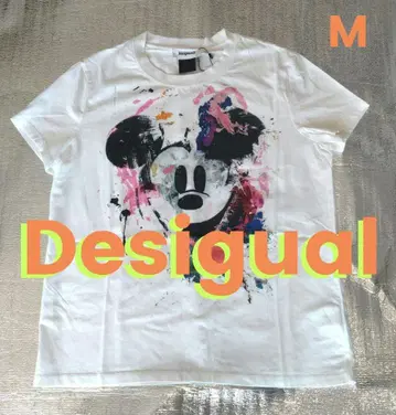 Desigual M 미키 프린트 반팔 티셔츠 새상품 미사용