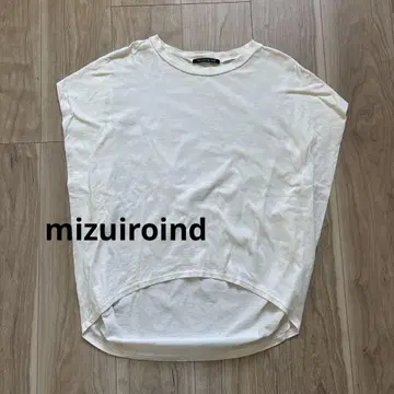 mizuiroind 반팔 티셔츠 화이트 일본제 코튼 면