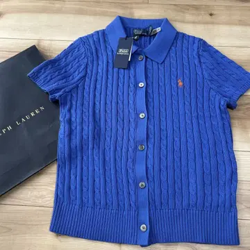 Polo by Ralph Lauren 반팔 니트 L 파랑 면 100