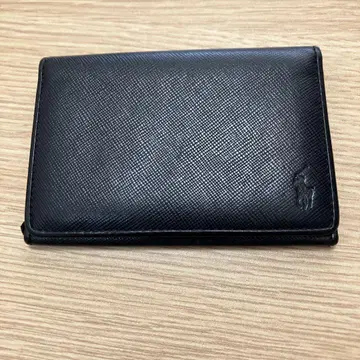 폴로 랄프 로렌 블랙 가죽 명함지갑