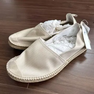 글로벌 워크 에스파드리유 L 사이즈 베이지 미사용 새상품
