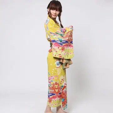 차이하네 유카타 세퍼레이트 옐로우 컬러 유카타만