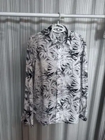 Desigual 잎 패턴 긴팔 셔츠 XL