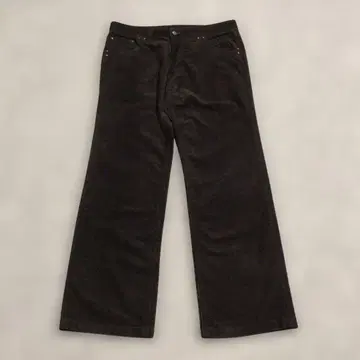 코듀로이 팬츠 초와이드 블랙 코튼 XL