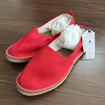 글로벌 워크 에스파드리유 레드 L 사이즈 미사용 새상품