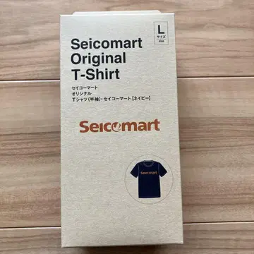 세이코 마트 오리지널 티셔츠 L 한정판 세코마 반팔 네이비