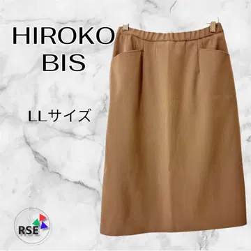 히로코비스 타이트 스커트 모카 브라운 무릎 기장 LL 출퇴근 포멀