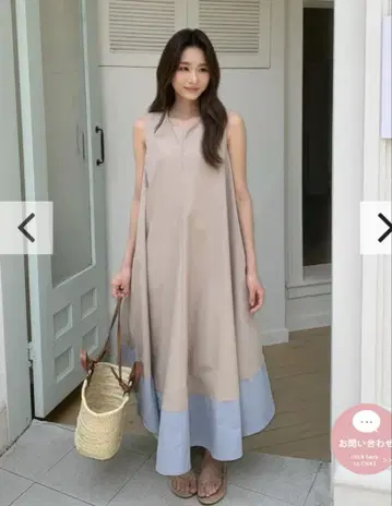birthdaybashA 라인 탱크 바이컬러 원피스 벌스데이 바쉬