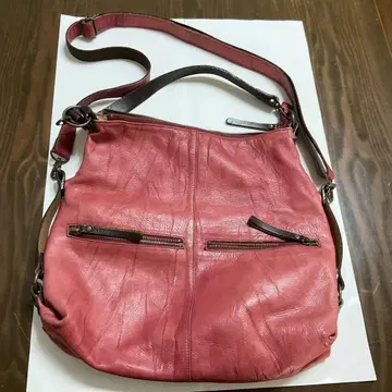 다코타 가죽 숄더백 / 핸드백 빨간색 중고