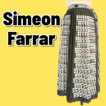 Simeon Farrar 랩 플리츠 스커트 블랙 M