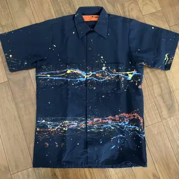 RED KAP x BEAMS 페인트 페인트 셔츠