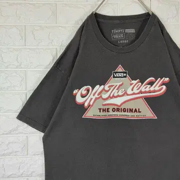 VANS OFF THE WALL 티셔츠 아메카지 빅 로고 블랙 L