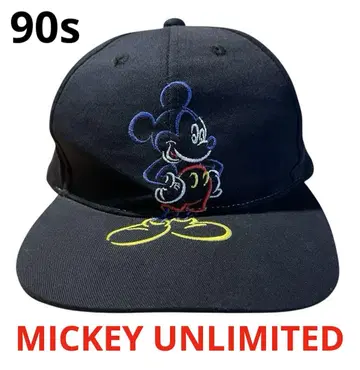 90s MICKEY UNLIMITED 미키마우스 캡 빈티지