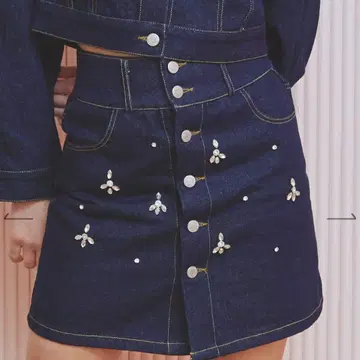REDYAZEL 비쥬 데님 미니 스커트