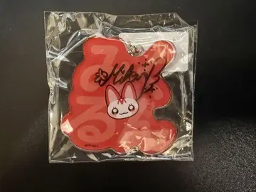 높은 산봉우리 나데시코 호시야 미라이 친필 사인 네임 키링