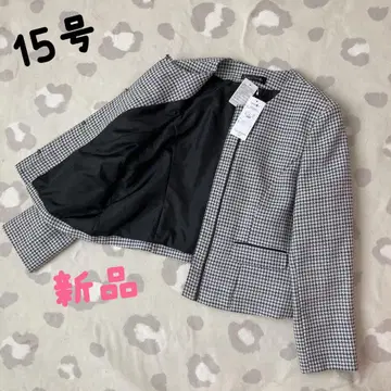 미사용 새상품 택 포함 Lavannor 노카라 트위드 자켓 빅 사이즈