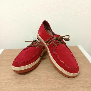 [미사용 새상품] 스테파노로시 모크토 빨간색 28cm 데크 신발