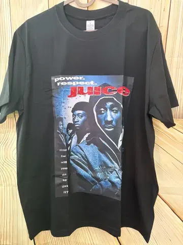 블랙 티셔츠 Juice 영화 그래픽