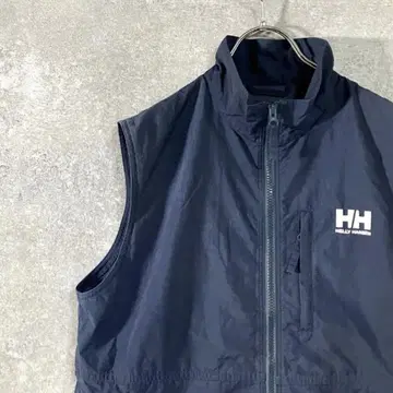 HELLY HANSEN 베스트 네이비 하이넥 로고 프린트 심플