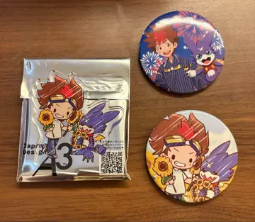 디지몬 크로스 워즈 북오프 캔뱃지 아크릴 스탠드 아키시 타기루