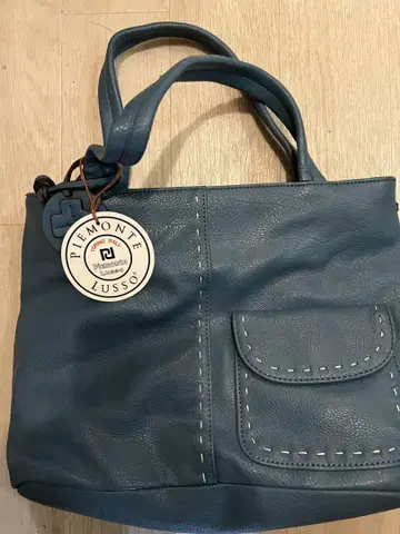 PIEMONTE LUSSO 파란색 가죽 백