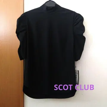 SCOT CLUB 블랙 하이넥 셔츠