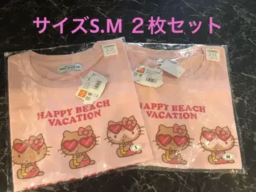 새상품 오키나와 햇볕에 탄 키티 바캉스 키티 크롭 티셔츠 S M 2장