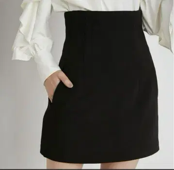 snidel 하이웨스트 스커트 숏 팬츠 블랙