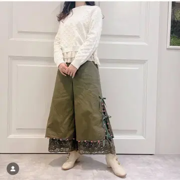 PINKHOUSE 가우초 팬츠 레이스 포함