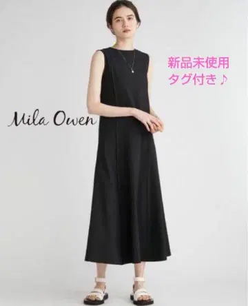 택 포함 미사용 새상품 완판템 MilaOwen 튜브탑 등 트임 원피스