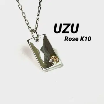 UZU 로즈 K10 미러 면 SILVER 목걸이