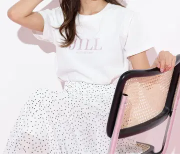 JILL by JILL STUART 오가닉 자수 로고 티셔츠