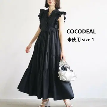 [미사용] 코코딜 프릴 개더 아지메 티어드 원피스 맥시 길이