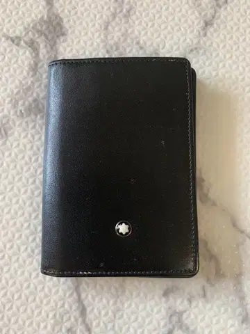 Montblanc 블랙 가죽 명함지갑