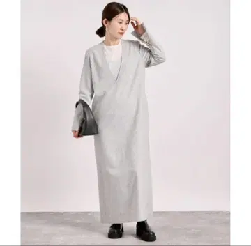 VERMEIL par iena 핀스트라이프 원피스 그레이 36