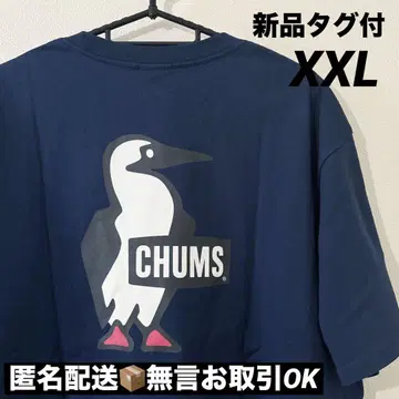 새상품 CHUMS 참스 티셔츠 Booby Logo T-Shirt 네이비